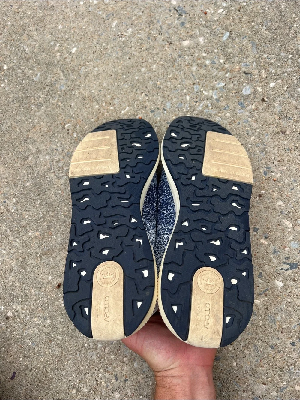 Peter Millar Men’s Knit Sneakers in Navy and Cream